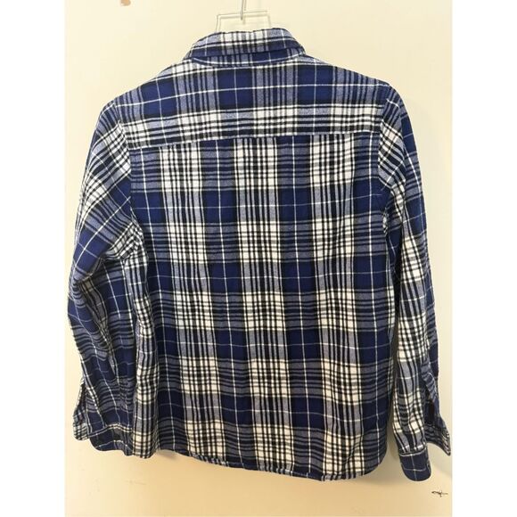 L.L. Bean Women's Scotch Plaid Flannel Shirt, Relaxed Small Petite Ranch Western - Picture 4 of 4